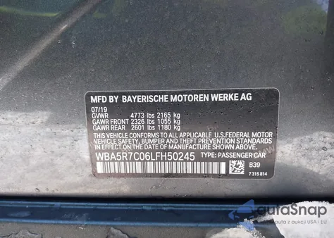 2020 BMW 330I xDrive из США, поврежденный, VIN WBA5R7C06LFH50245